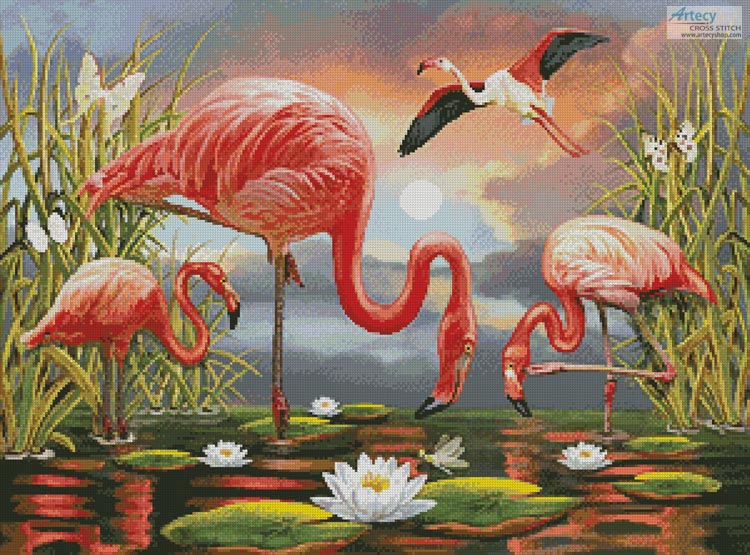 Flamingos Painting